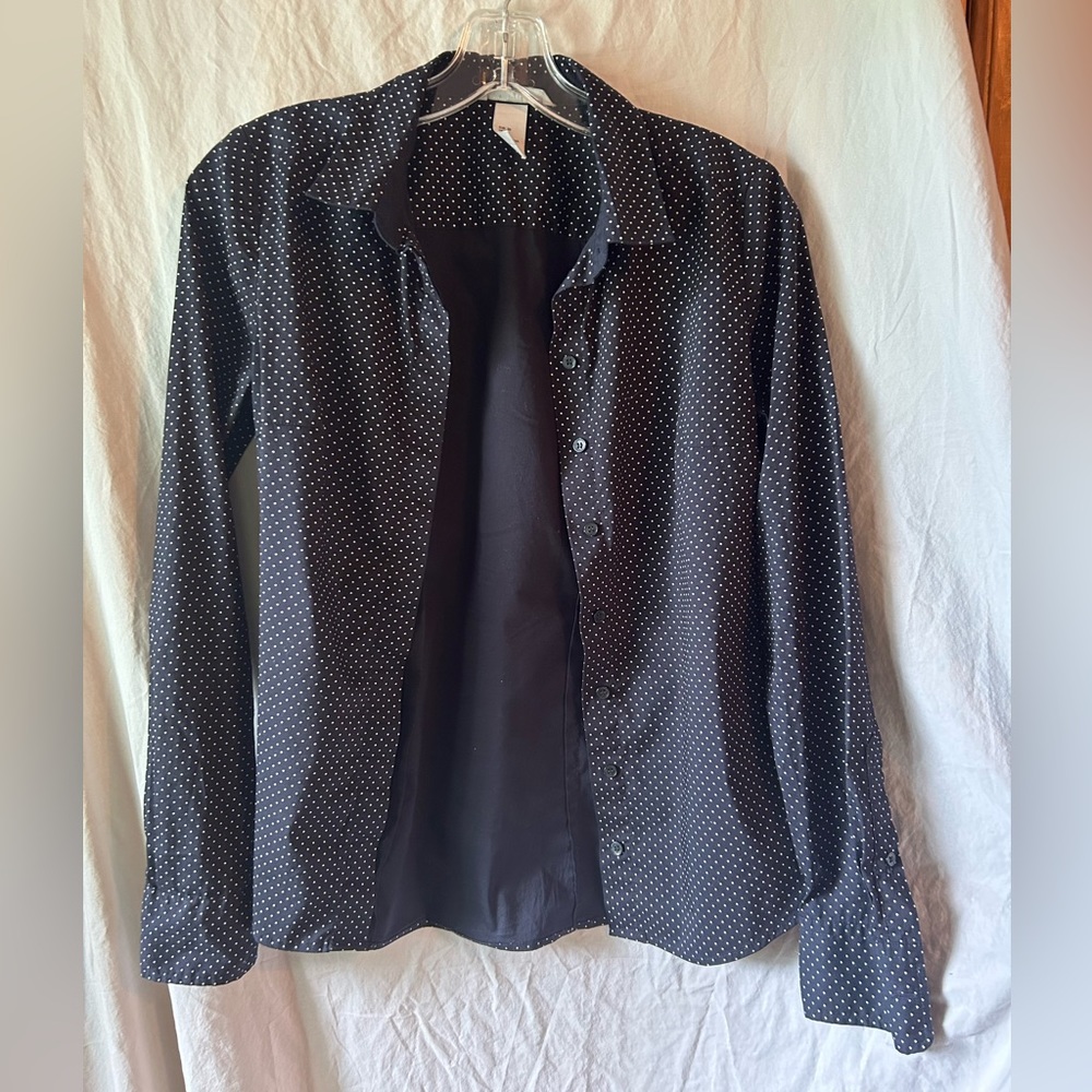 Poka dot button up shirt